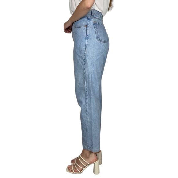 Vintage 90s Enuf International Classic Light Wash High Waisted Tapered Mom Jeans - Picture 3 of 14